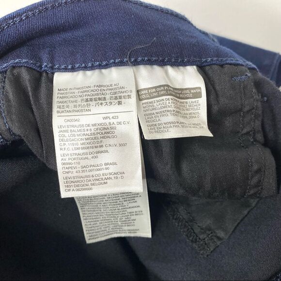 Levi's 710 Super Skinny Mid Rise Denim Jeans Dark Wash Cotton Blend Women's 32 - Picture 10 of 11